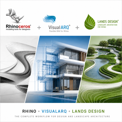 VisualARQ + Lands + Rhino versione educational